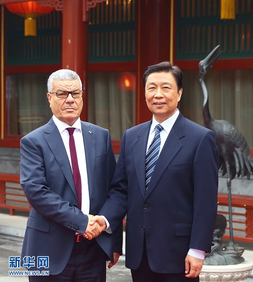4月6日，國家副主席李源潮在北京會見由總書記薩伊達尼率領的阿爾及利亞民族解放陣線黨代表團。 新華社記者 丁海濤 攝