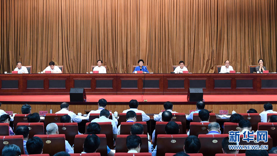 6月25日，全國民族團結(jié)進步創(chuàng)建經(jīng)驗交流現(xiàn)場會在內(nèi)蒙古興安盟召開，中共中央政治局委員、國務(wù)院副總理劉延?xùn)|出席會議并講話。 新華社記者 陳曄華 攝
