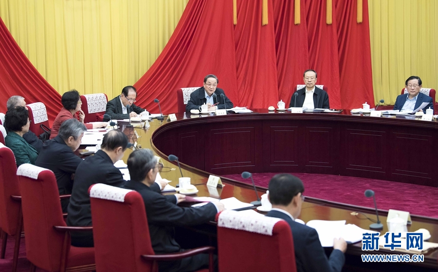 12月22日，全國政協(xié)主席俞正聲在北京主持召開政協(xié)第十二屆全國委員會第六十八次主席會議。 新華社記者 李濤 攝