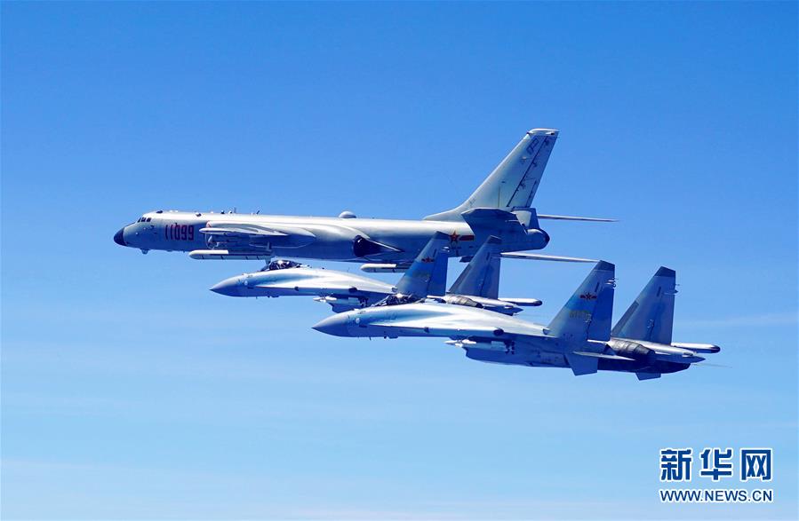 (圖文互動(dòng))(1)人民空軍多型戰(zhàn)機(jī)雙向繞飛臺島巡航
