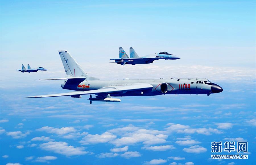 （圖文互動）（1）空軍發(fā)布宣傳片展現(xiàn)殲-20、蘇-35、轟-6K海上新航跡