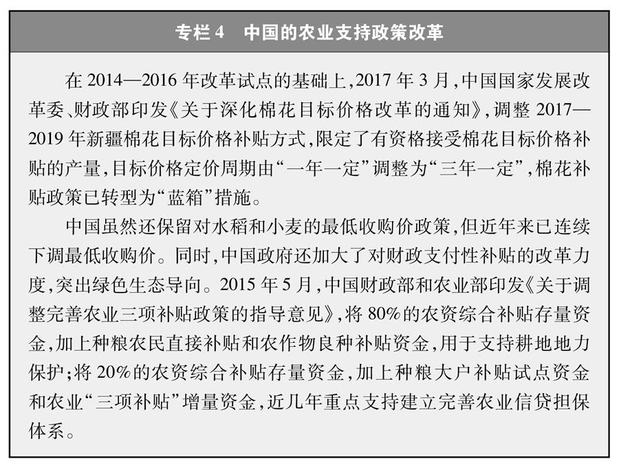 （圖表）[“中美經(jīng)貿(mào)摩擦”白皮書(shū)]專欄4 中國(guó)的農(nóng)業(yè)支持政策改革