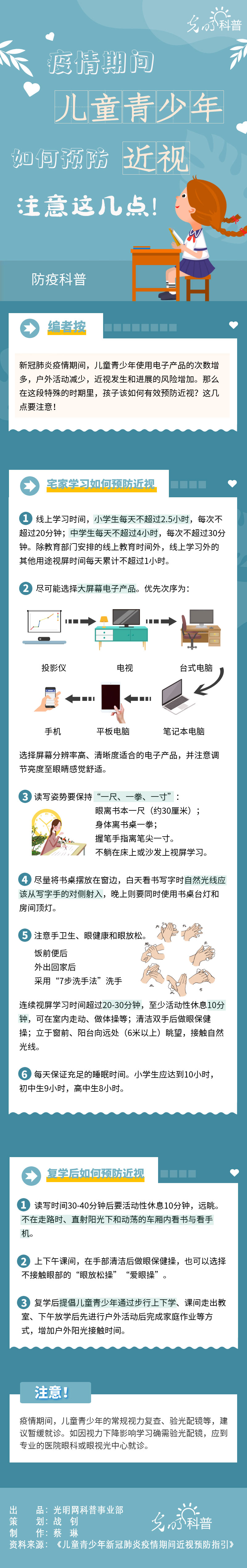 【防疫科普】疫情期間兒童青少年如何預(yù)防近視？注意這幾點(diǎn)！