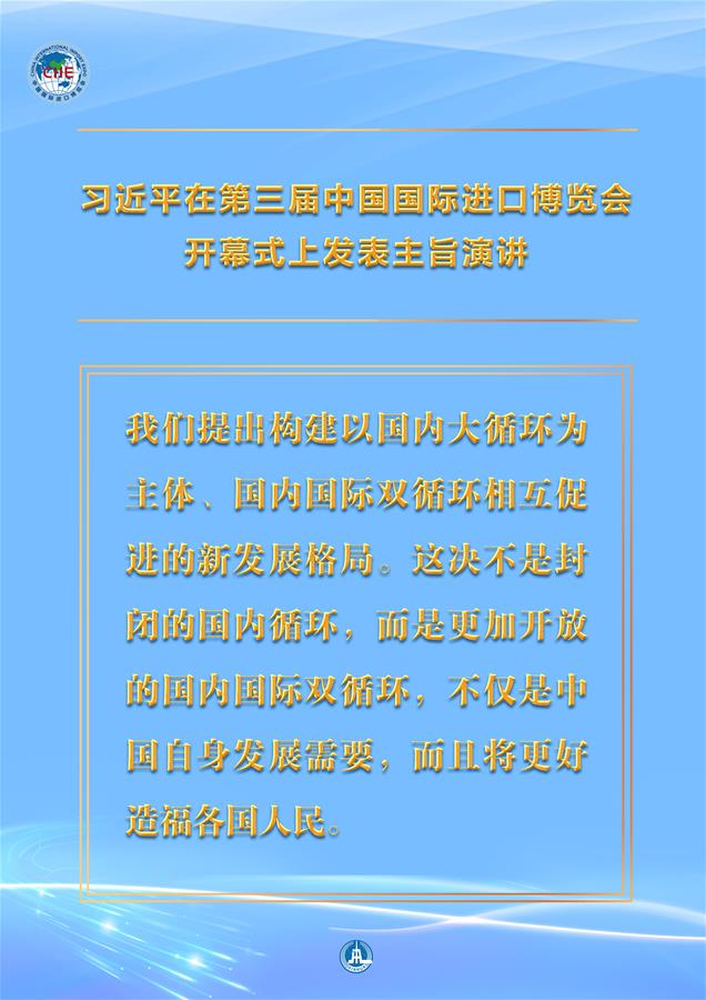（圖表·海報(bào)）［第三屆進(jìn)博會(huì)］習(xí)近平在第三屆中國(guó)國(guó)際進(jìn)口博覽會(huì)開(kāi)幕式上發(fā)表主旨演講 （11）