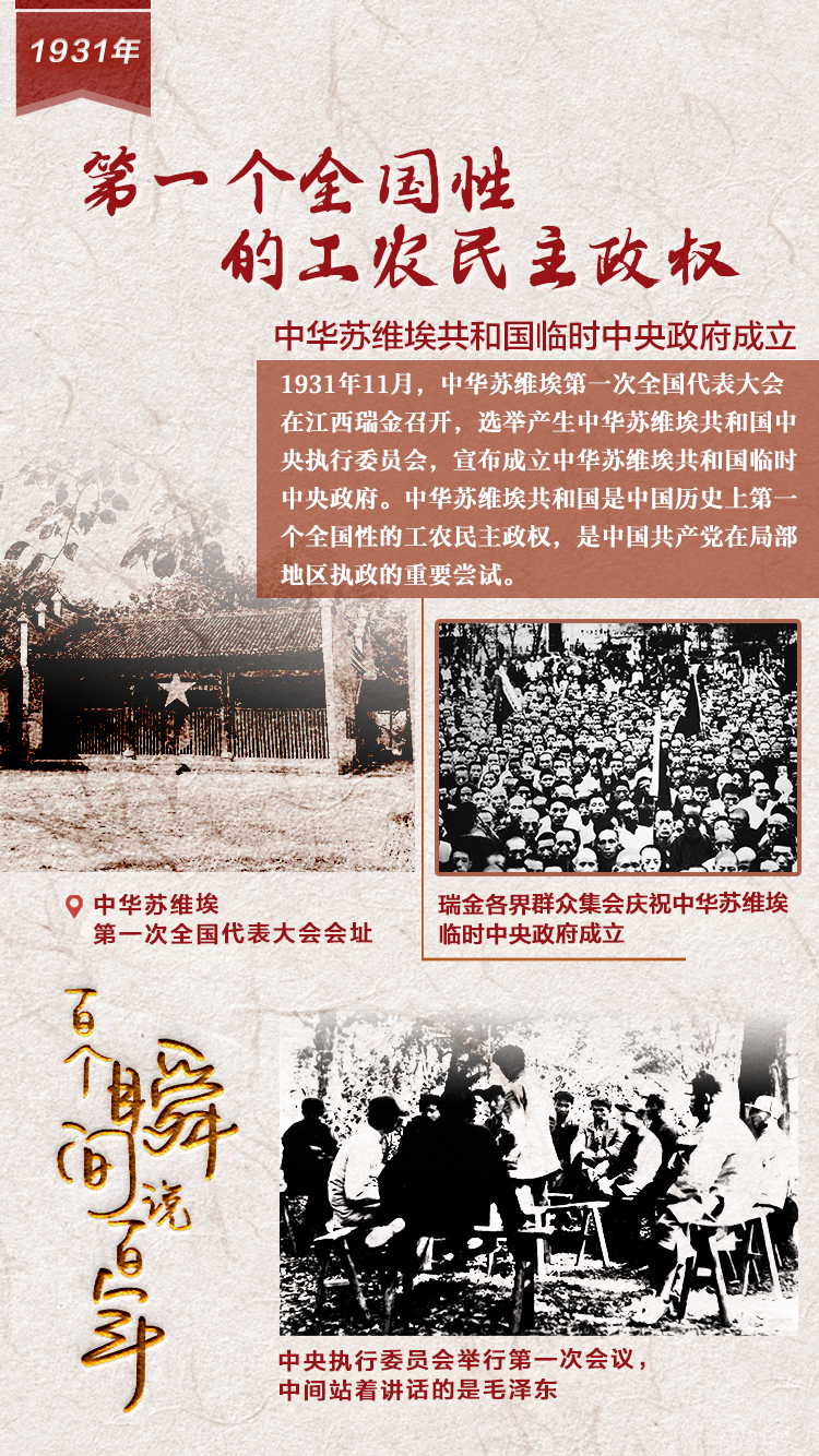 1931，第一個全國性的工農(nóng)民主政權(quán)