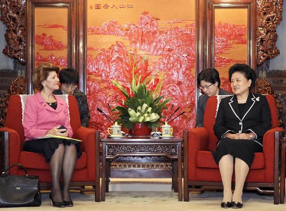 劉延?xùn)|會見歐盟委員會教育、文化、語言多樣性及青年事務(wù)委員瓦西利烏