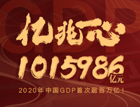 億兆一心！2020年中國GDP首次超百萬億！