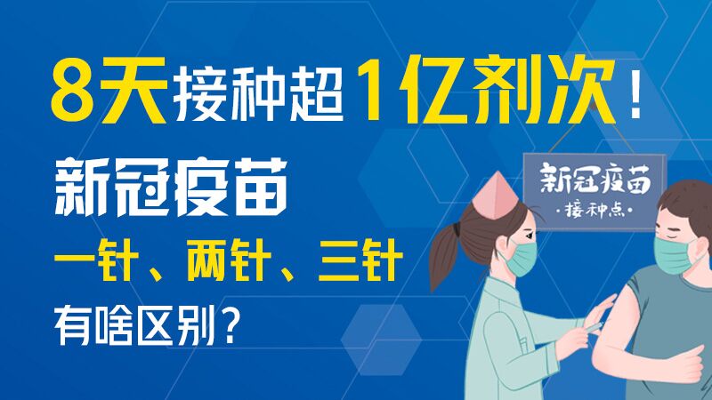 8天接種超1億劑次！新冠疫苗一針、兩針、三針有啥區(qū)別？