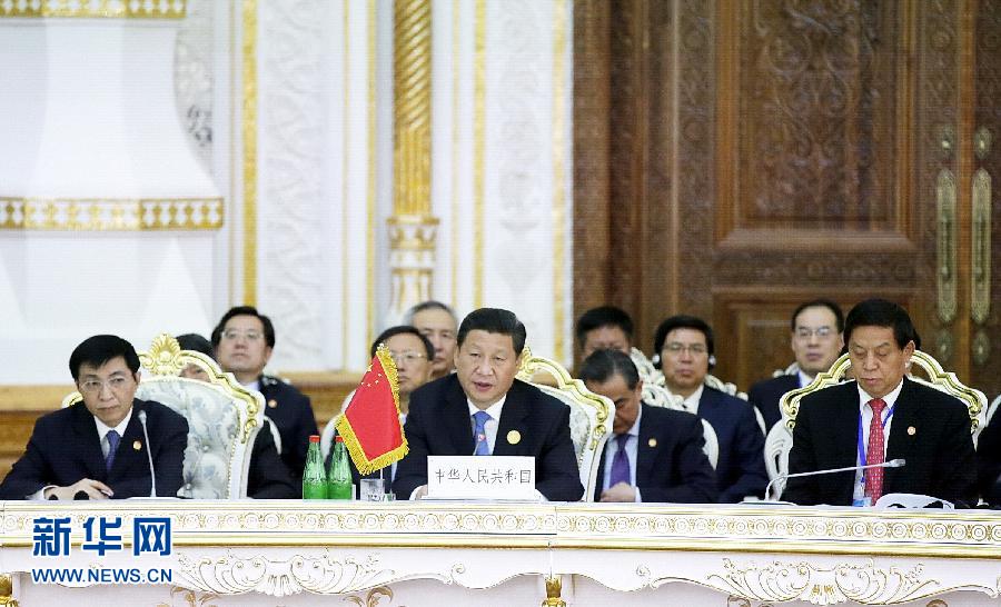 9月12日，上海合作組織成員國元首理事會(huì)第十四次會(huì)議在塔吉克斯坦首都杜尚別舉行。國家主席習(xí)近平出席會(huì)議并發(fā)表重要講話。新華社記者鞠鵬攝 