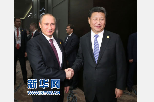 11月15日，國家主席習近平在土耳其安塔利亞會見俄羅斯總統(tǒng)普京。 新華社記者馬占成攝