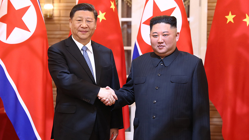 習(xí)近平同朝鮮勞動黨委員長、國務(wù)委員會委員長金正恩舉行會談